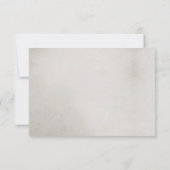 冬のウェディングホワイトローズRSVPと食事オプション 出欠カード (裏面)