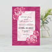 冬のウェディングマウンテン編集可能パーティーテンプレート 招待状 (スタンド正面)