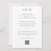 冬のウェディングモダンフロストベリー招待状 招待状 (裏面)