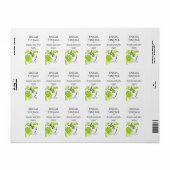 冬のウェディングワインボトルラベルグリーン ラベル (フルシート)