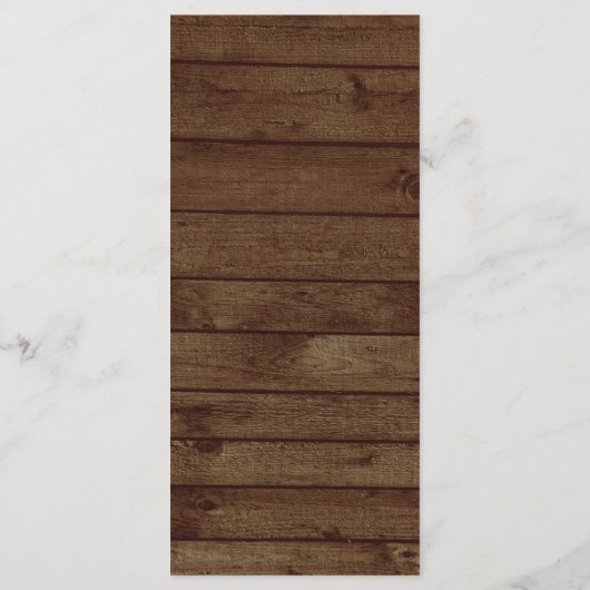 冬のウェディング素朴バーンドウッドの雪の結晶メニュー メニュー (裏面)