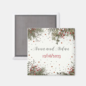 冬のウェディング インスピリビティ エレガント モダン マグネット (正面/裏面)