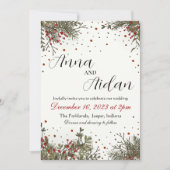 冬のウェディング エレガント モダン インスピリビティ 招待状 (正面)