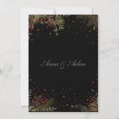 冬のウェディング エレガント モダン インスピリビティ 招待状 (裏面)