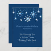 冬のウェディング スノーフレーク 受付カード 招待状 (正面/裏面)