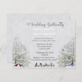 冬のウェディング - ナチュラルテーマ: 招待状 (正面/裏面)