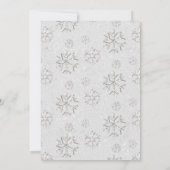 冬のウェディング ブラック ホワイト ピン ワンダーランド ウェディング 招待状 (裏面)