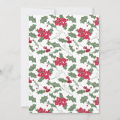 冬のウェディング ホリー セーブ・ザ・デート カード (裏面)