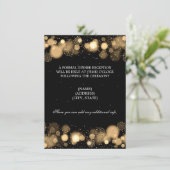 冬のウェディング・レセプション・ゴールドライト 招待状 (スタンド正面)