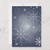 冬のウェディング、雪の結晶/写真/ Save the Date セーブザデート (裏面)