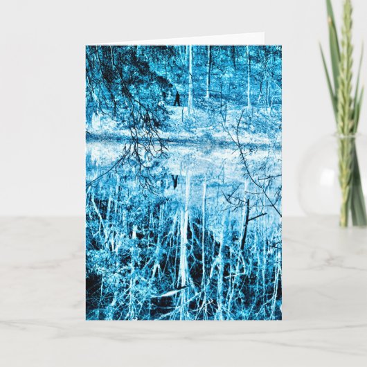 冬のウォーク・イン・ザ・ウッズ赤外線写真カード カード (正面)