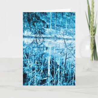 冬のウォーク・イン・ザ・ウッズ赤外線写真カード カード