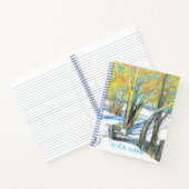 冬のウォータコルの絵画橋 ノートブック (内部)