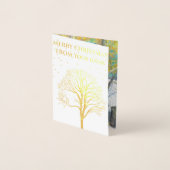 冬のウォータコルの絵画橋 箔カード (正面)