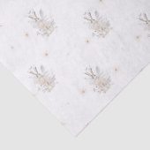冬のウサギと冬の花模様 薄葉紙 (詳細)