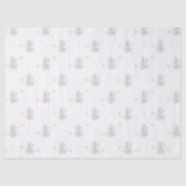 冬のウサギと冬の花模様 薄葉紙 (正面)