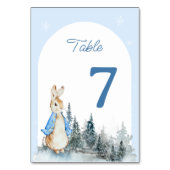 冬のウサギのアーチテーブル番号 テーブルナンバー (裏面)