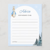 冬のウサギの親 – beアーチアドバイスカード (正面)