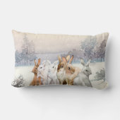 冬のウサギ ランバークッション (裏面)