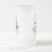 冬のウシバエと赤いローワンの果実 フロストグラスビールジョッキ (中央)