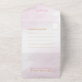 冬のウッドランドの女の子のベビーシャワー オールインワン招待状 (外側)