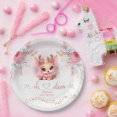 冬のウッドランドの女の子のベビーシャワー ペーパープレート (パーティー)