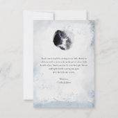 冬のウッドランドの水彩林の写真妊婦の サンキューカード (裏面)