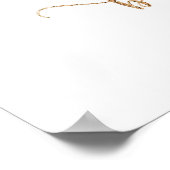 冬のウッドランドの鹿の赤ちゃんシャワーへようこそ ポスター (角)