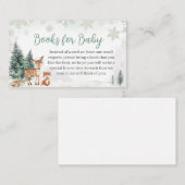 冬のウッドランドグリーントラックブックベビー エンクロージャーカード (正面/裏面)