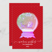  冬のウッドランドスノーグローブ  シーズンカード (正面/裏面)