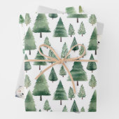 冬のウッドランドテディベア赤ちゃんシャワー ラッピングペーパーシート (インサイチュ)