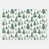 冬のウッドランドテディベア赤ちゃんシャワー ラッピングペーパーシート (正面)