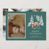 冬のウッドランドトナカイ シーズンカード (正面/裏面)