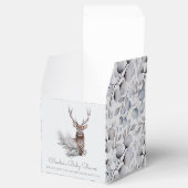冬のウッドランドモダンスタグスクリプトベビーシャワー フェイバーボックス (オープン)
