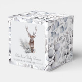 冬のウッドランドモダンスタグスクリプトベビーシャワー フェイバーボックス (裏面サイド)