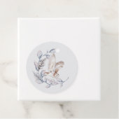 冬のウッドランドモダンフクロウの台本ベビーシャワー フェイバータグ (インサイチュ)