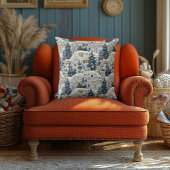 冬のウッドランド刺繍の外観デザイン クッション