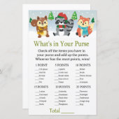 冬のウッドランド動物あなたの財布ゲームの中に何が (正面/裏面)