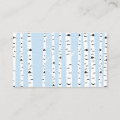 冬のウッドランド動物おむつラッフルカードブルー エンクロージャーカード (裏面)