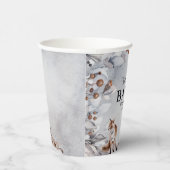 冬のウッドランド動物の水の色ベビーシャワー 紙コップ (右)