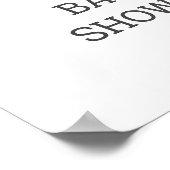 冬のウッドランド動物の赤ちゃんシャワー歓迎サイン ポスター (角)