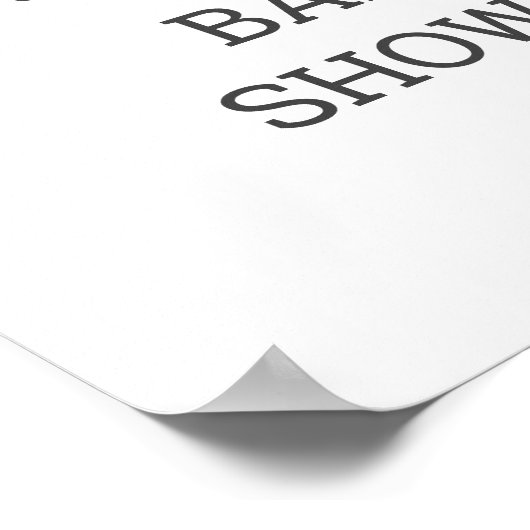 冬のウッドランド動物の赤ちゃんシャワー歓迎サイン ポスター (角)