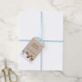 冬のウッドランド動物ギフトラベルブルー ギフトタグ (より糸付き)