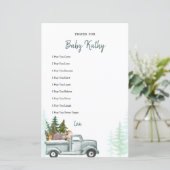 冬のウッドランド動物祈りの言葉ベビーカード (スタンド正面)