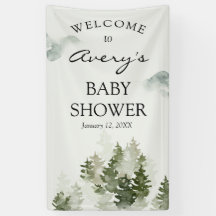 冬のウッドランド歓迎の看板バナー