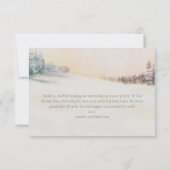 冬のウッドランド赤ちゃんシャワーありがとう サンキューカード (裏面)