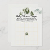 冬のウッドランド赤ちゃんシャワービンゴゲーム (正面/裏面)