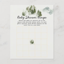 冬のウッドランド赤ちゃんシャワービンゴゲーム