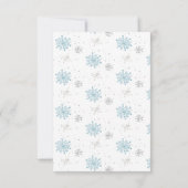 冬のウッドランド赤ちゃんシャワー写真サンキューカード サンキューカード (裏面)