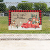 冬のウッドランド・ワンダーランド・ベビー・シャワーへようこそ 横断幕 (インサイチュ)